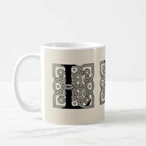 Letter L Monogram Vintage Celtic Knot Print