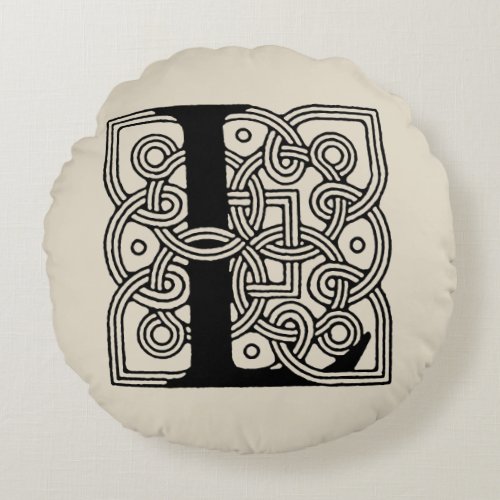 Letter L Monogram Vintage Celtic Knot Print