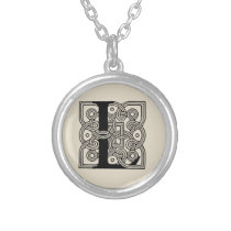 Letter L Monogram Vintage Celtic Knot Print