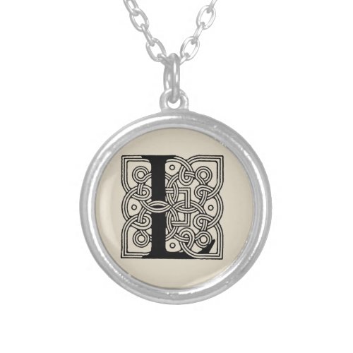 Letter L Monogram Vintage Celtic Knot Print