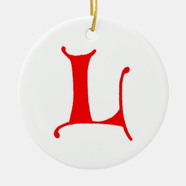 Letter L Ornament (Front)