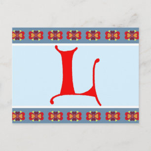 Letter L Postcard