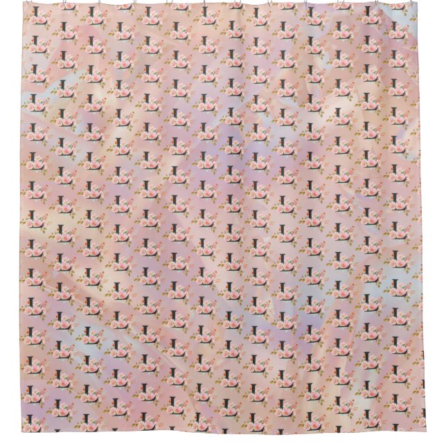 Letter L Shower Curtain (Front)