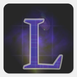 Letter L Square Sticker