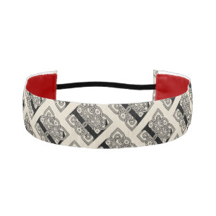 Letter L Vintage Celtic Knot Monogram Athletic Headband