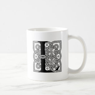 Letter L Vintage Celtic Knot Monogram Coffee Mug