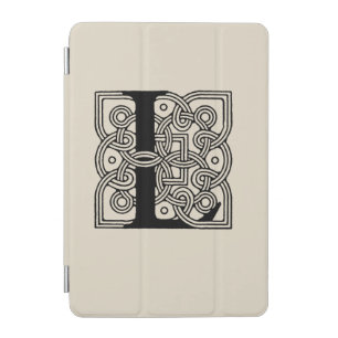 Letter L Vintage Celtic Knot Monogram iPad Mini Cover