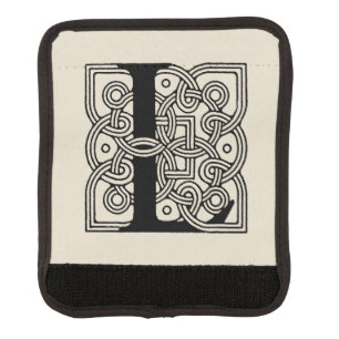Letter L Vintage Celtic Knot Monogram Luggage Handle Wrap