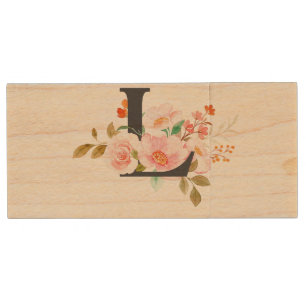 Letter L Wood Flash Drive