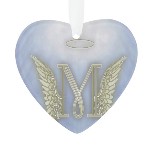 Letter M Angel Monogram Ornament