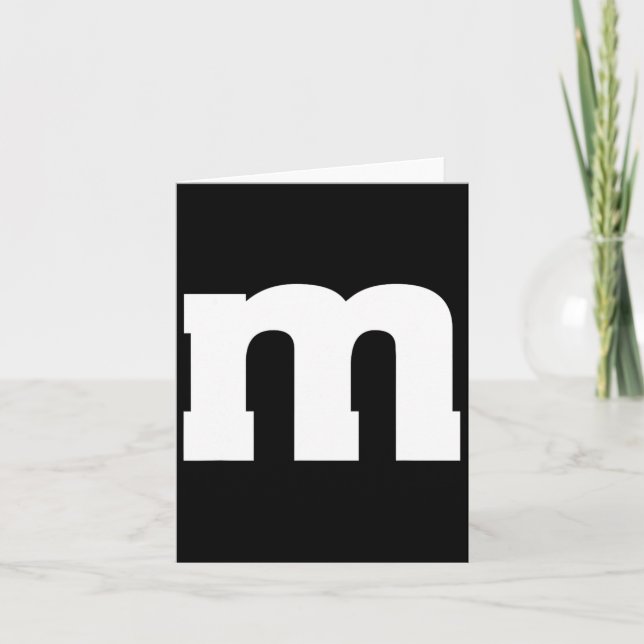 Letter M Capital Alphabet  Card (Front)
