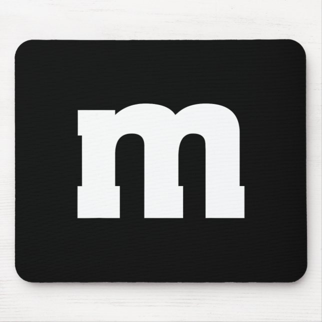 Letter M Capital Alphabet  Mouse Pad (Front)