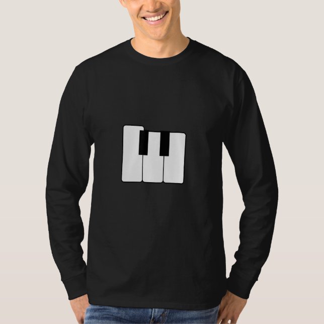 Letter M Capital Alphabet Piano Music  Matching 20 T-Shirt (Front)