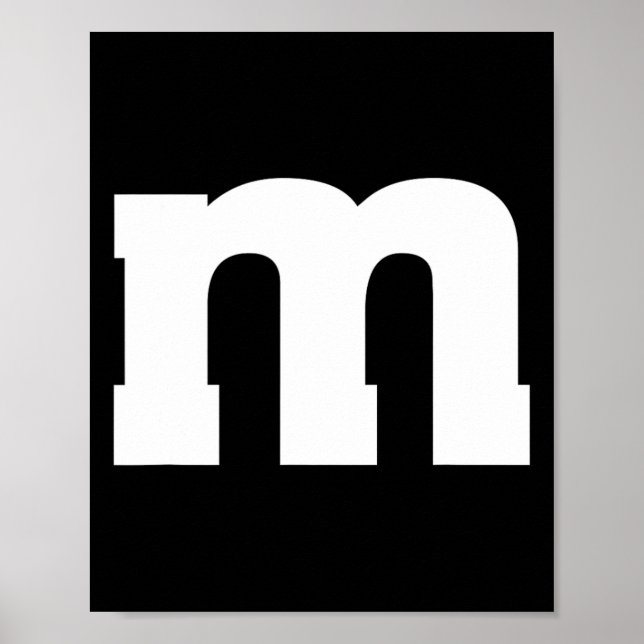 Letter M Capital Alphabet  Poster (Front)