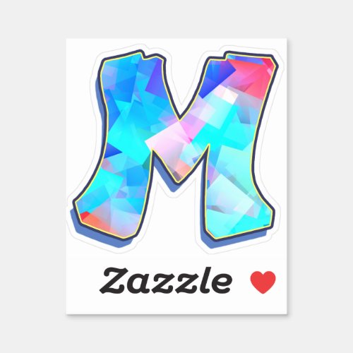 Letter M _ Color Mix Sticker