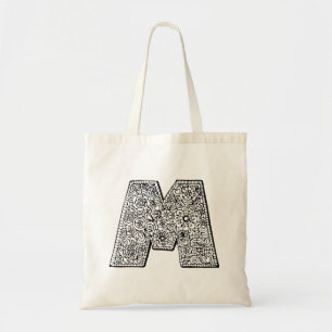Letter M color yourself library bag