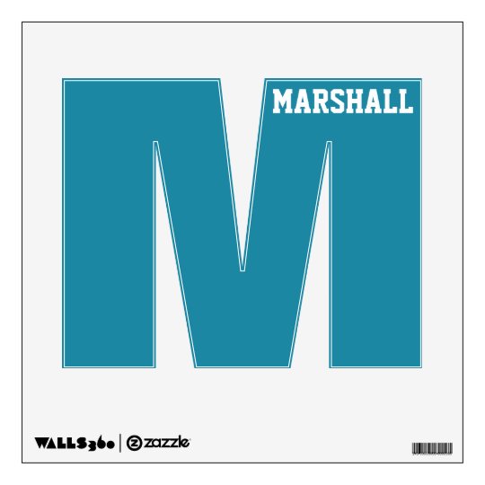 Letter M Custom Name Color Wall Decal Zazzle Com