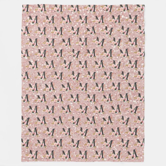 Letter M Fleece Blanket (Front)