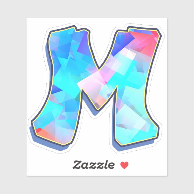 Letter M_ Graffiti Alphabet Letters Sticker (Sheet)