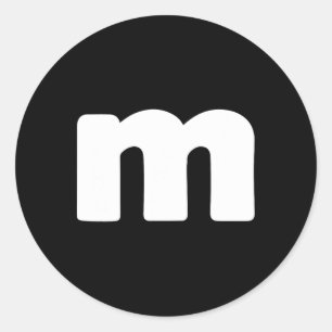 Letter M Groups Halloween Matching Team Easy Lazy  Classic Round Sticker