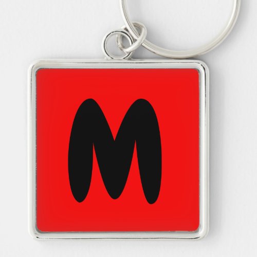 letter M initial  abecedario popular key chain