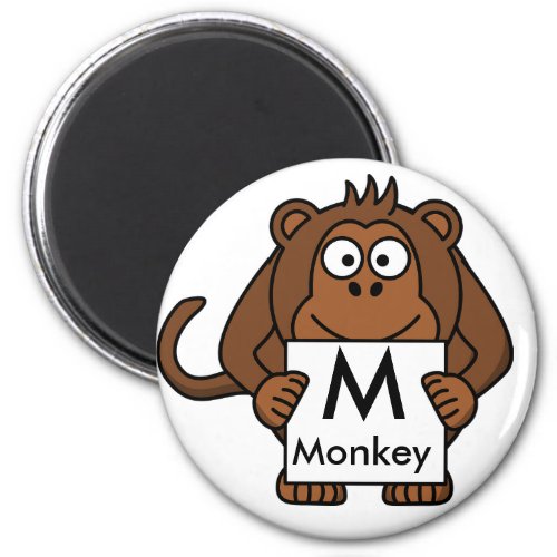 Letter M is for Monkey Childrens Magnet