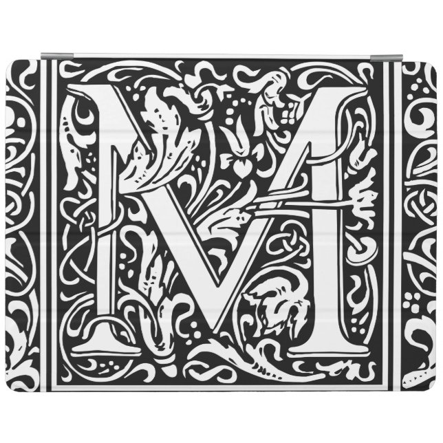Letter M Medieval Monogram Art Nouveau iPad Smart Cover (Horizontal)