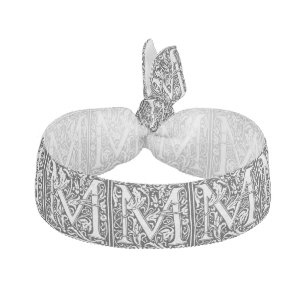 Letter M Medieval Monogram Art Nouveau Ribbon Hair Tie