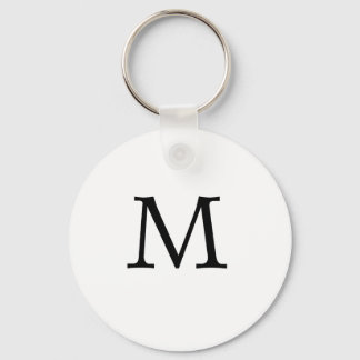 Letter M Monogram Keychain