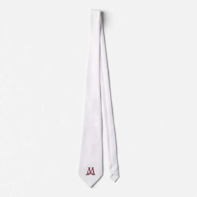 Letter M Monogram Neck Tie (Front)