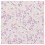 Letter M monogram personalized name Monika Fabric