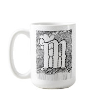 Letter M Mug, Art by Elizabeth Sampson Coffee Mug
