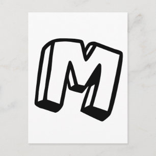 Letter M Postcard