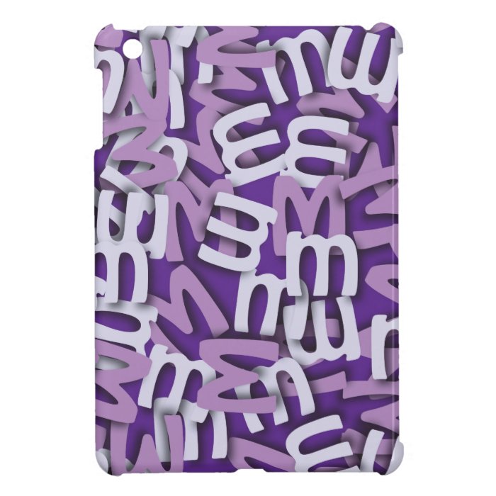 Letter M Purple iPad Mini Cases