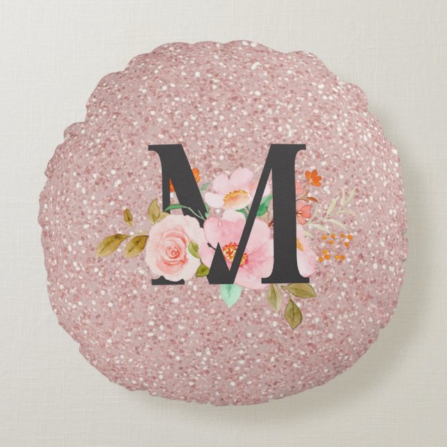 Letter M Round Pillow (Front)