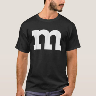 Letter M Simple Lazy Halloween Costume Group Gifts T-Shirt