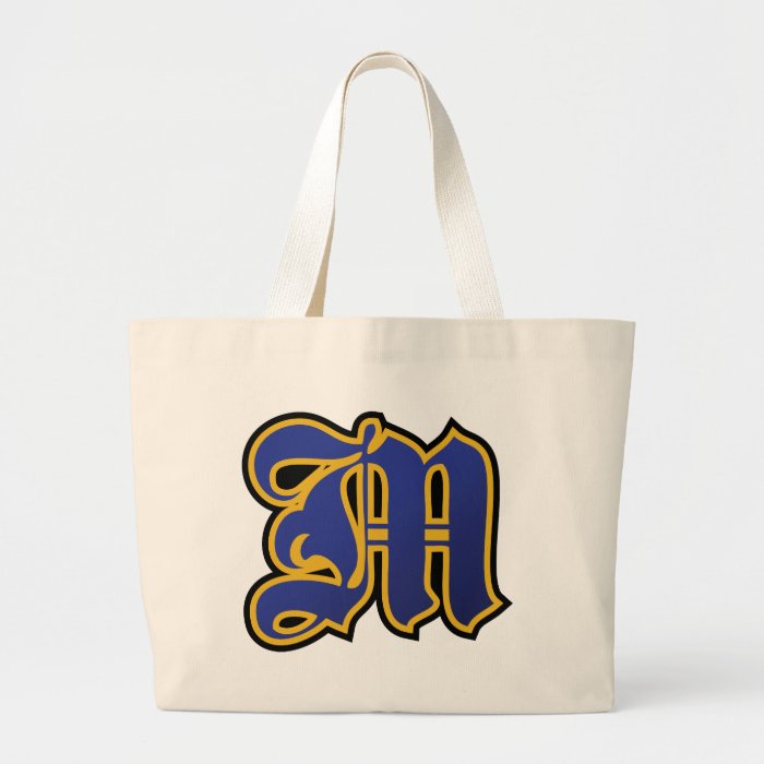 Letter "M" Symbol Canvas Bag