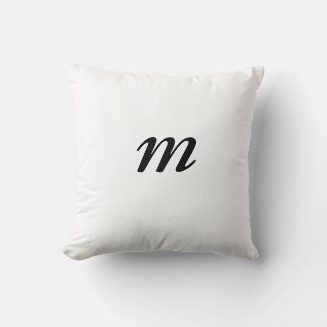 Letter m throw pillow (Front)