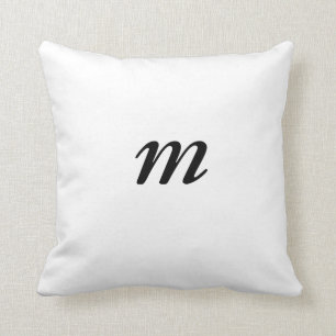 Letter m throw pillow