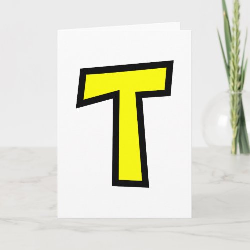 Letter Monogram T Note Card