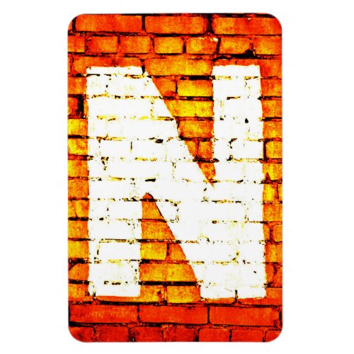 Letter N Alphabet Photo Magnet