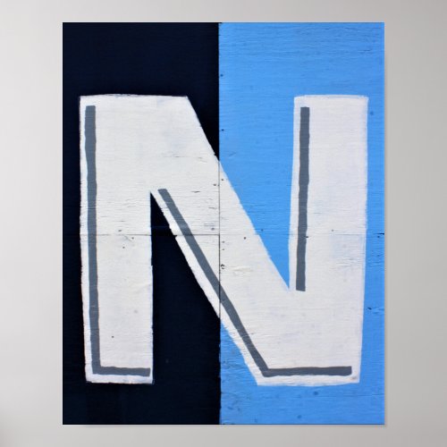 Letter N Alphabet Photography Poster