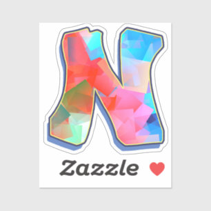 Letter N - Color Mix Sticker