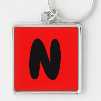 letter N, initial , abecedario popular key chain