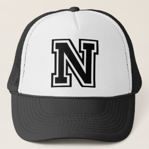 Letter "N" Monogram Trucker Hat