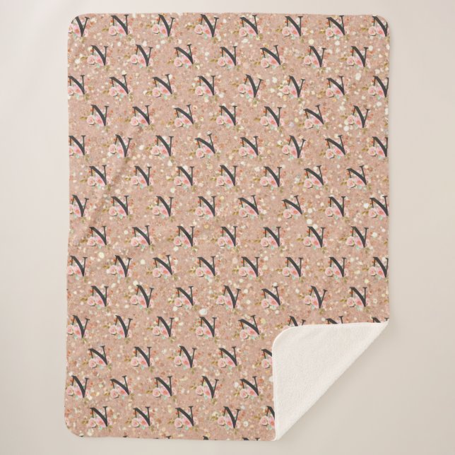 Letter N Sherpa Blanket (Front)