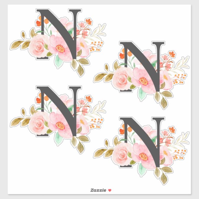 Letter N Sticker (Sheet)