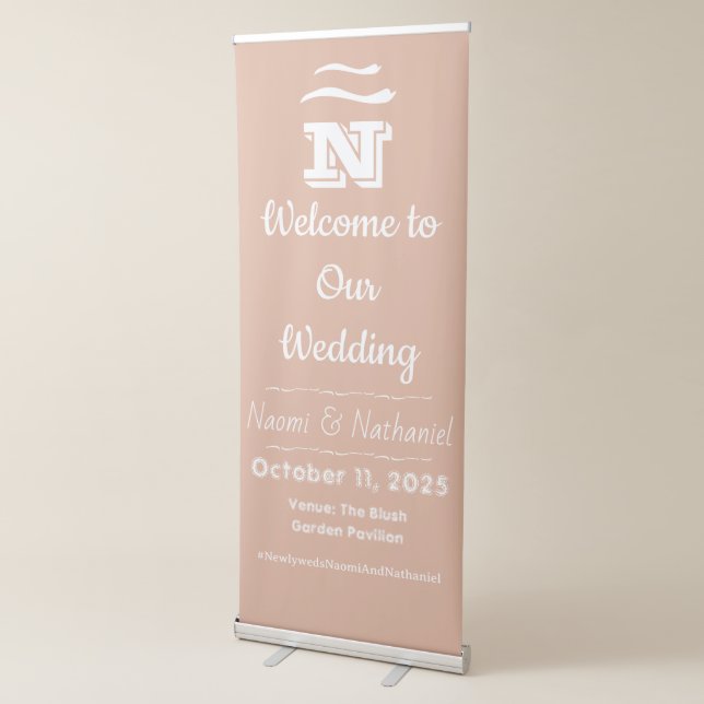 Letter N — Wedding Welcome Signage Retractable Banner (3/4)