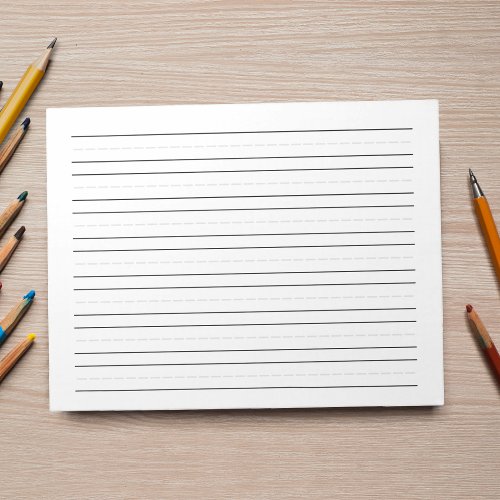Letter  Number Write Practice Lined Writing Pad