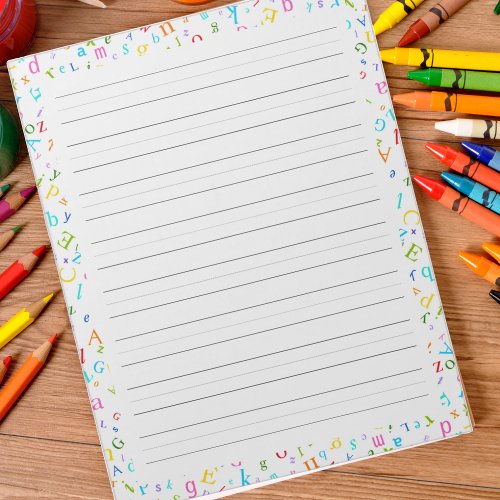 Letter  Number Writing Practice Pre_K Elementary Notepad